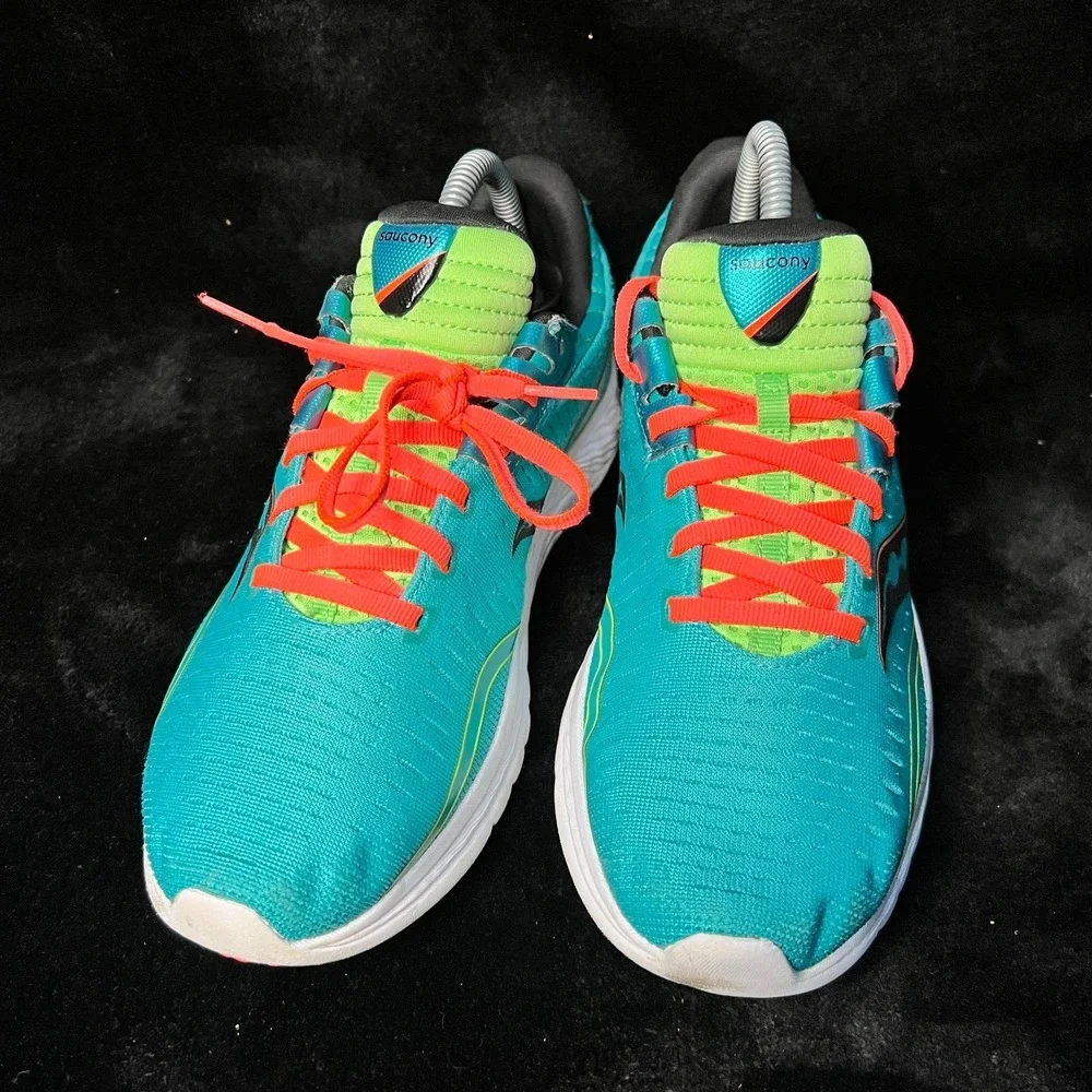 Saucony Kinvara 11 S10551-10 Womens 8.5 Athletic Running Shoes Aqua Blue Sneaker